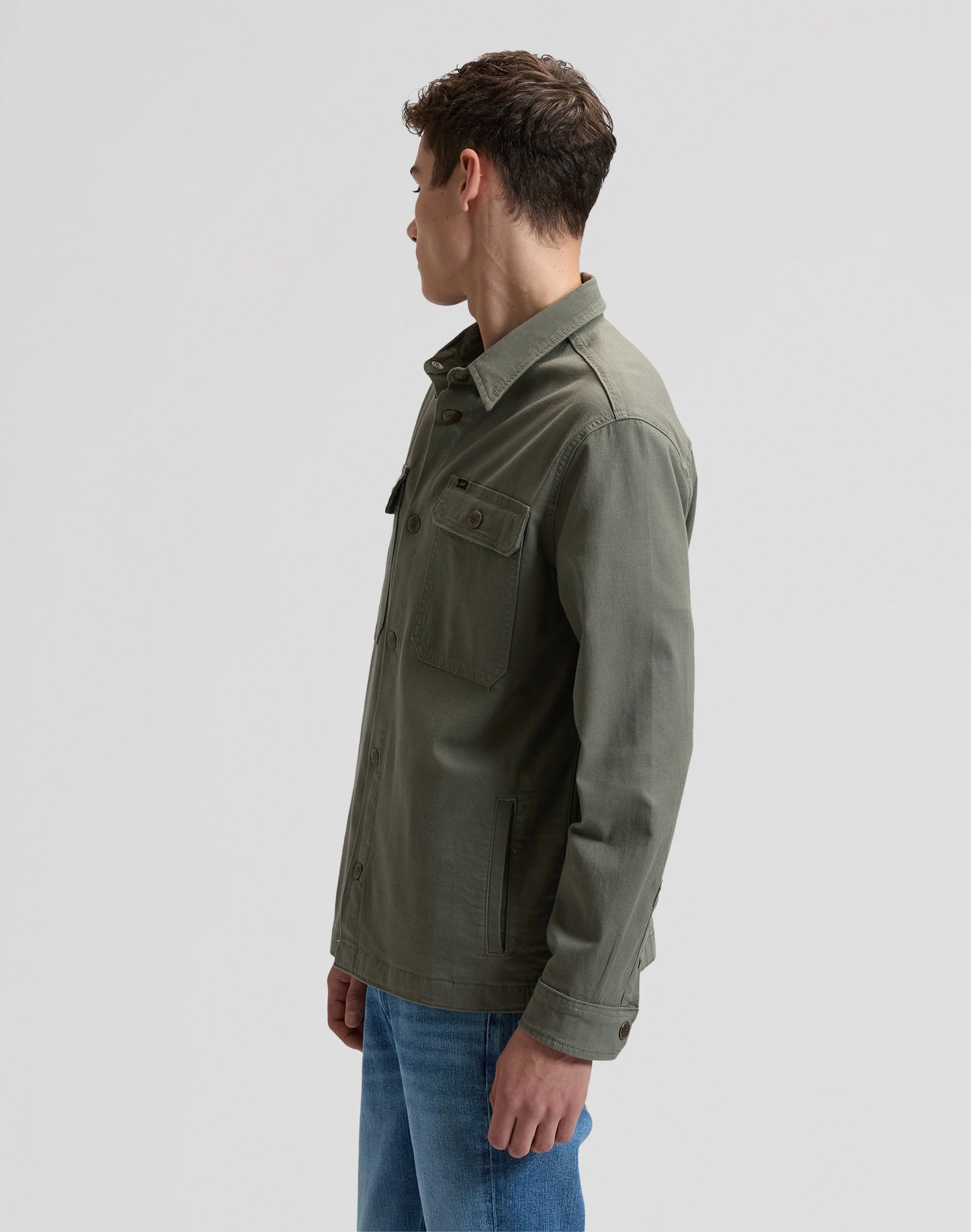 Relaxed 2 Pocket Overshirt - Lichen Olive