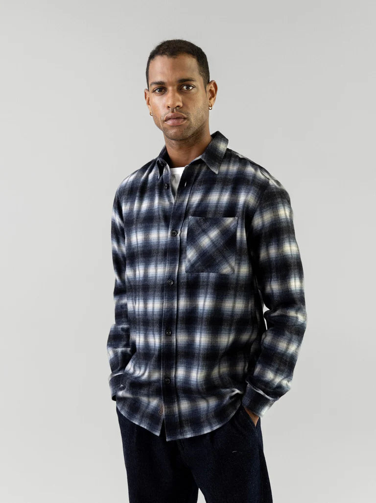 David Shadow Overshirt - Salute Navy