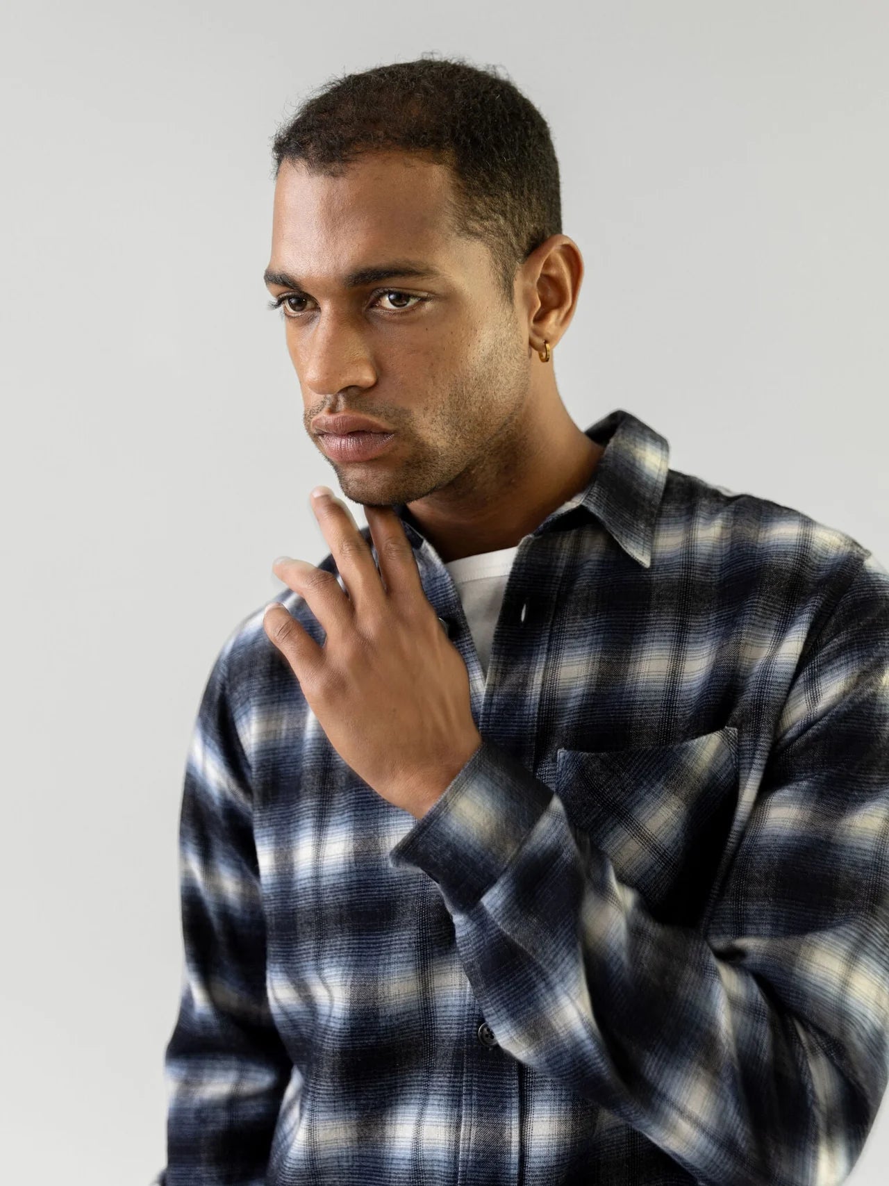 David Shadow Overshirt - Salute Navy