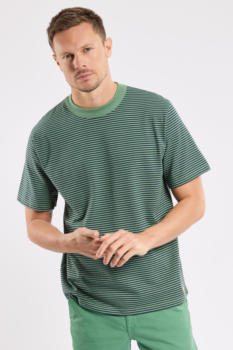 Heritage Striped T-shirt - Ivy/Marine Deep