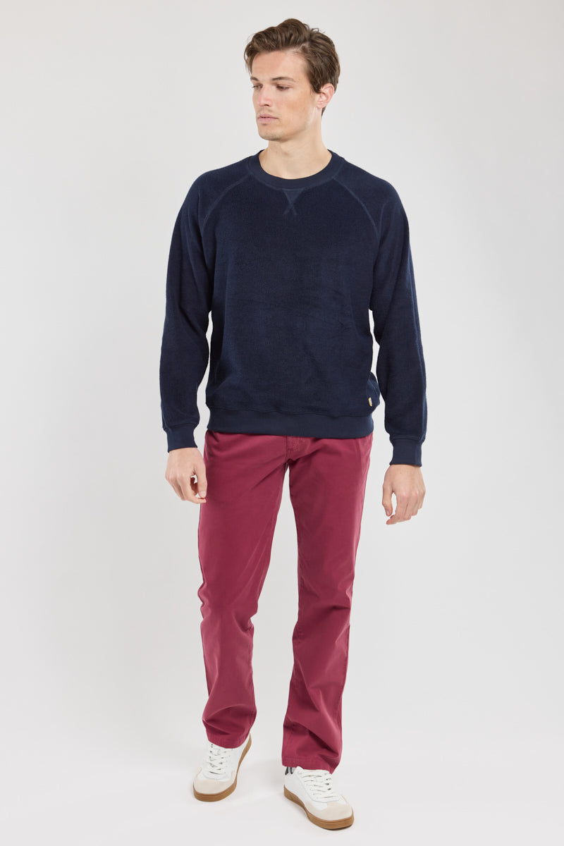 Cotton Boucle Sweatshirt - Marine Deep