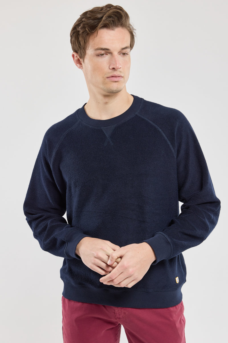 Cotton Boucle Sweatshirt - Marine Deep
