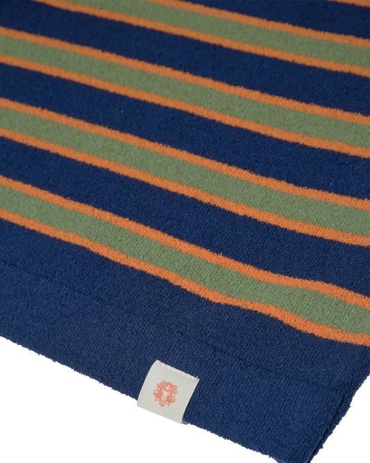 Kyle Boucle Stripe SS Knit - Estate Blue