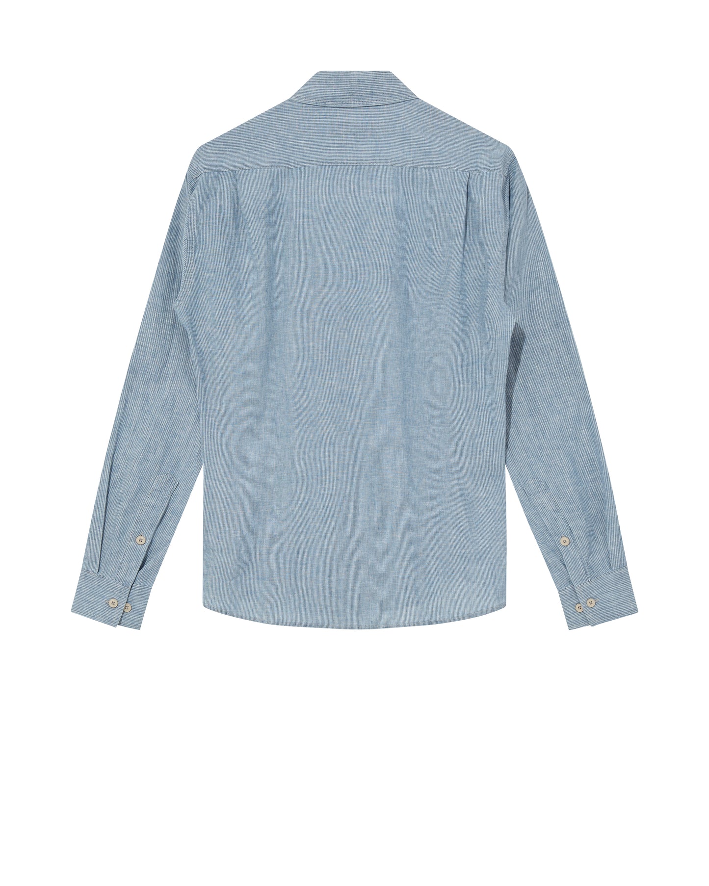 Theo Linen Fine Stripe Shirt - Flint Stone