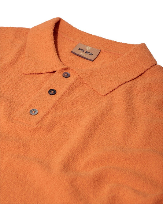 Kyle Boucle Stripe SS polo - Amberglow