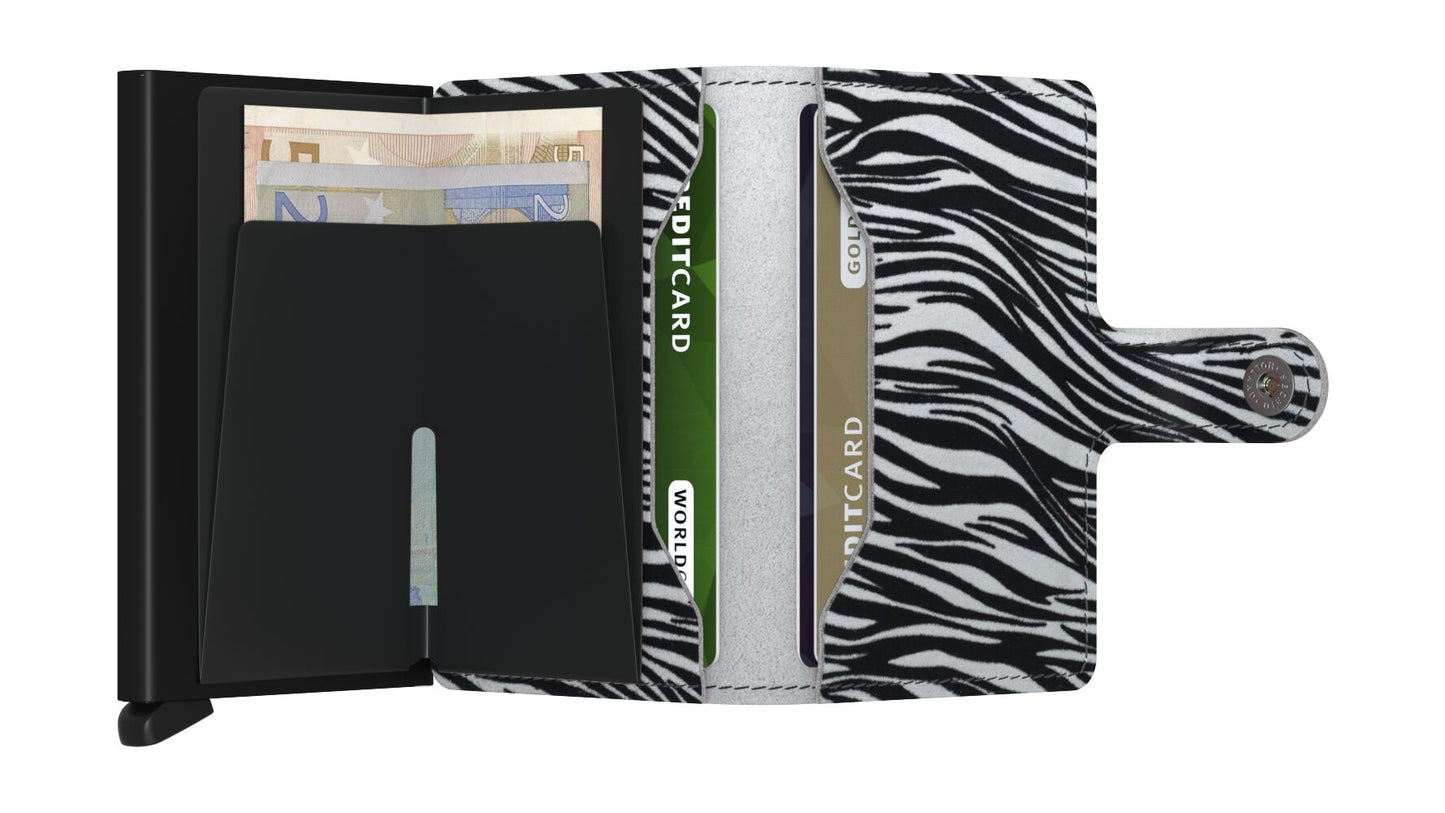 Mini Wallet - Zebra Light Grey