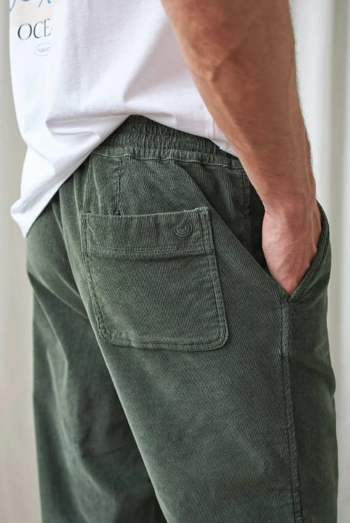 Trinity Corduroy Trouser - Ivy Green
