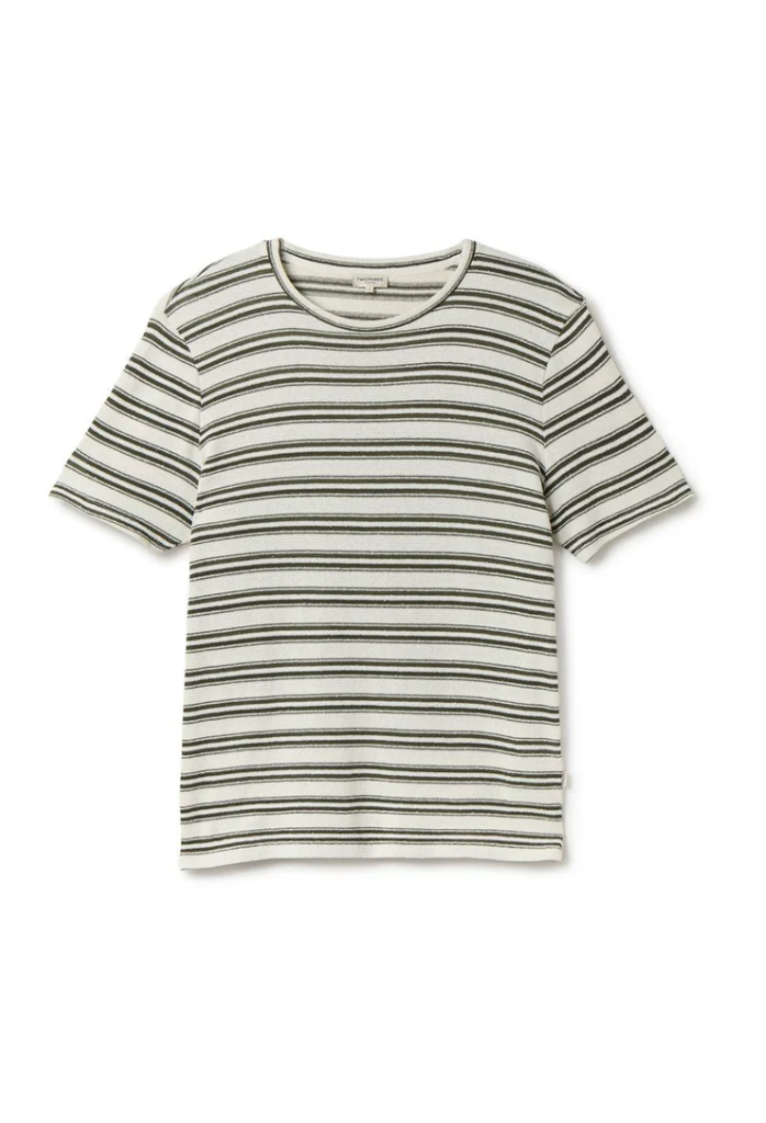 Wight Tee Shirt - Green Stripes