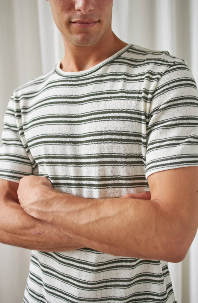 Wight Tee Shirt - Green Stripes