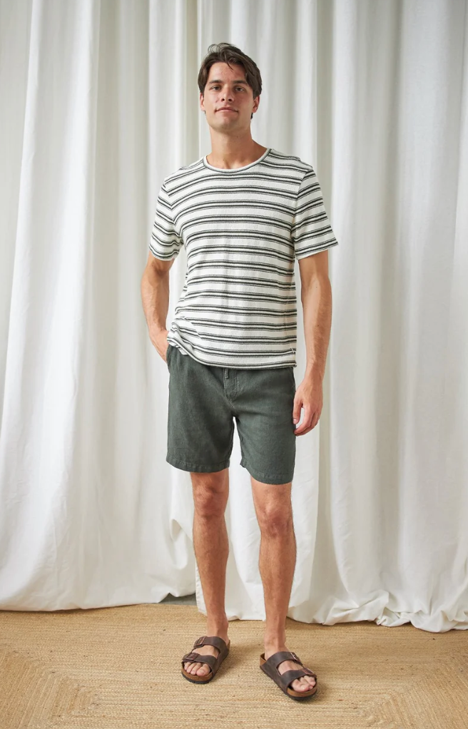 Wight Tee Shirt - Green Stripes