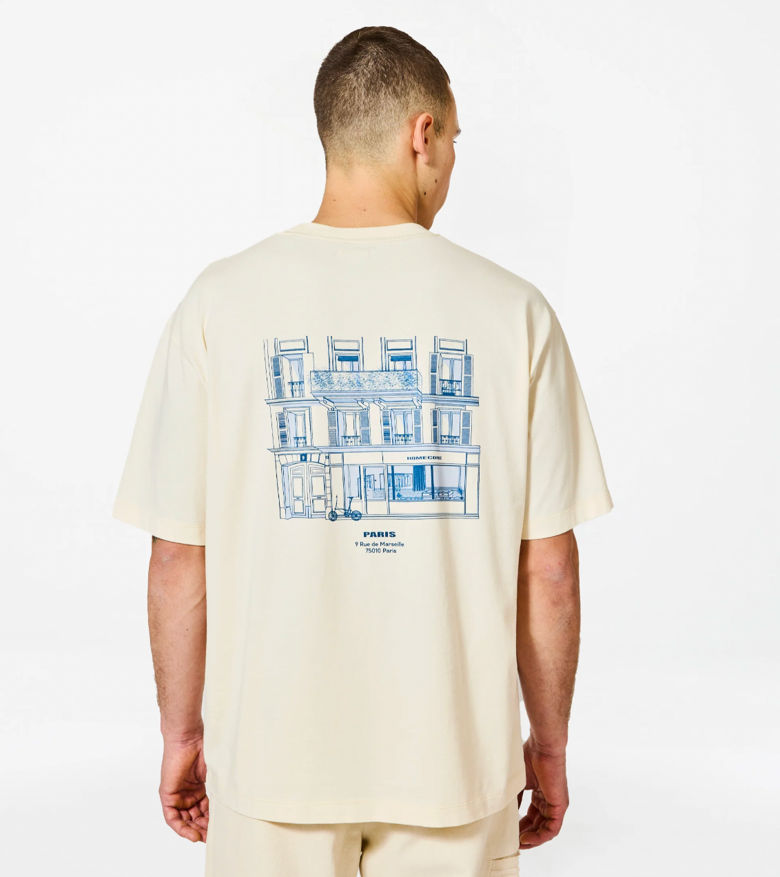 Paris 10 Tee - Cream Blue