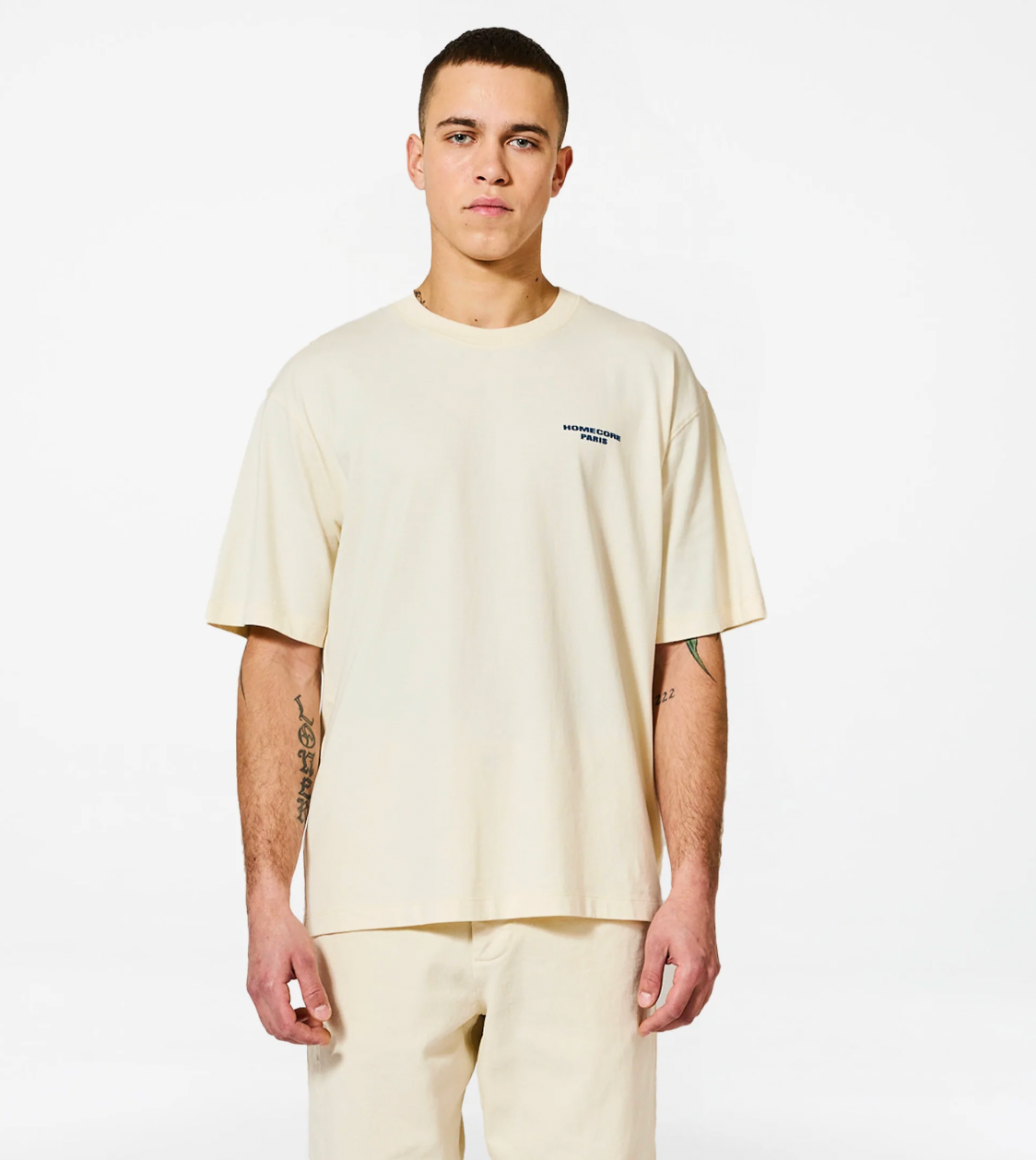 Paris 10 Tee - Cream Blue