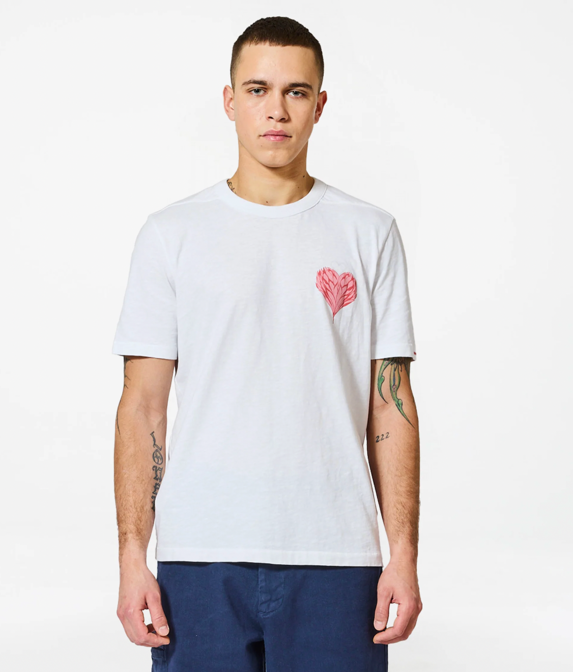 Rodger Bloom Tee - White Pink