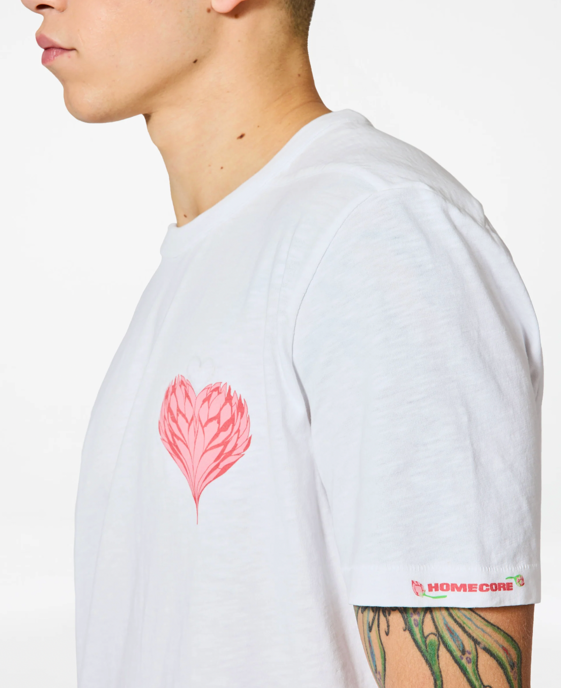 Rodger Bloom Tee - White Pink