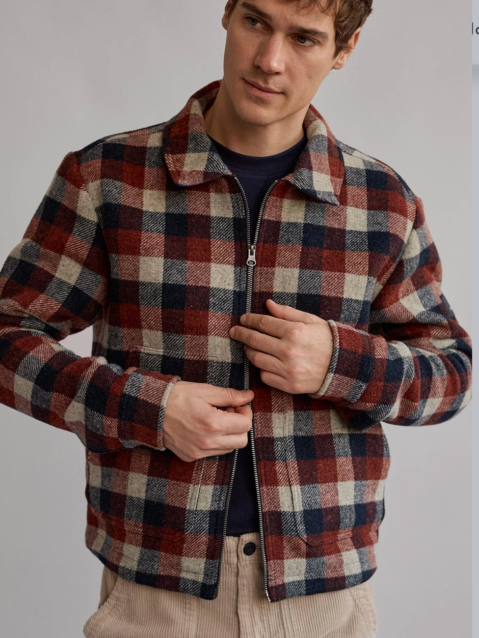 Ballycuggeran Jacket - Navy/Red Checks