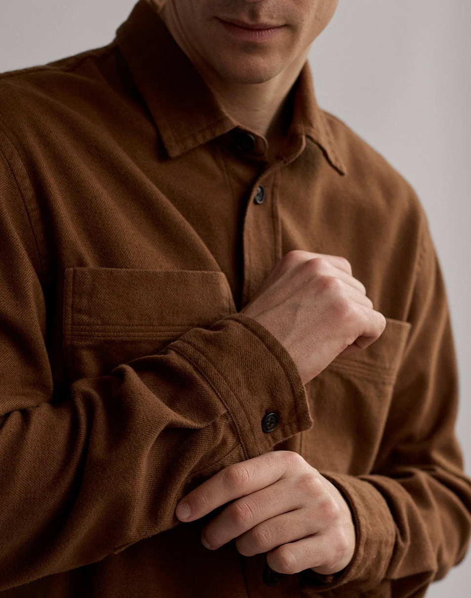 Taylor Flannel Shirt - Brown Sand