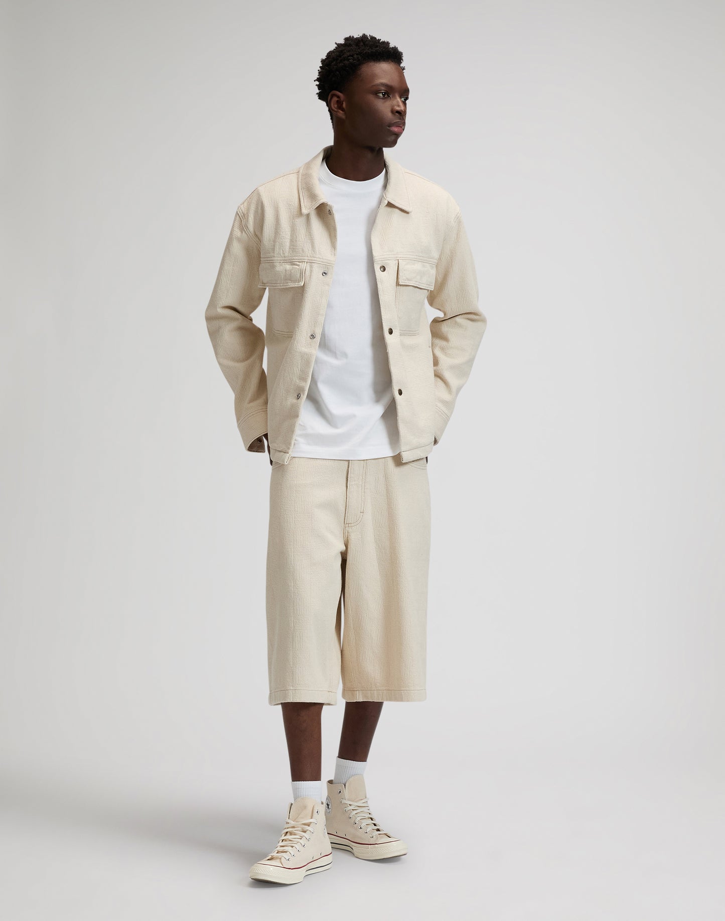 Jacquard Jacket - Natural Griege