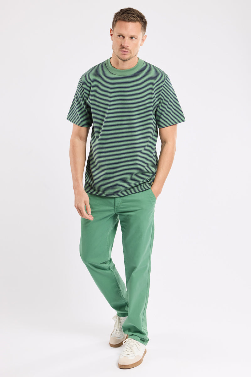 Heritage Striped T-shirt - Ivy/Marine Deep