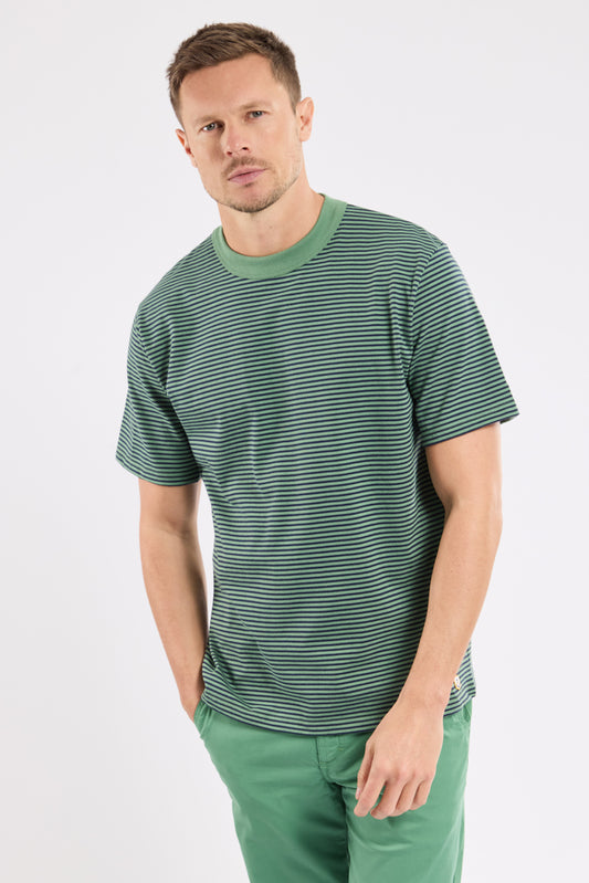 Heritage Striped T-shirt - Ivy/Marine Deep