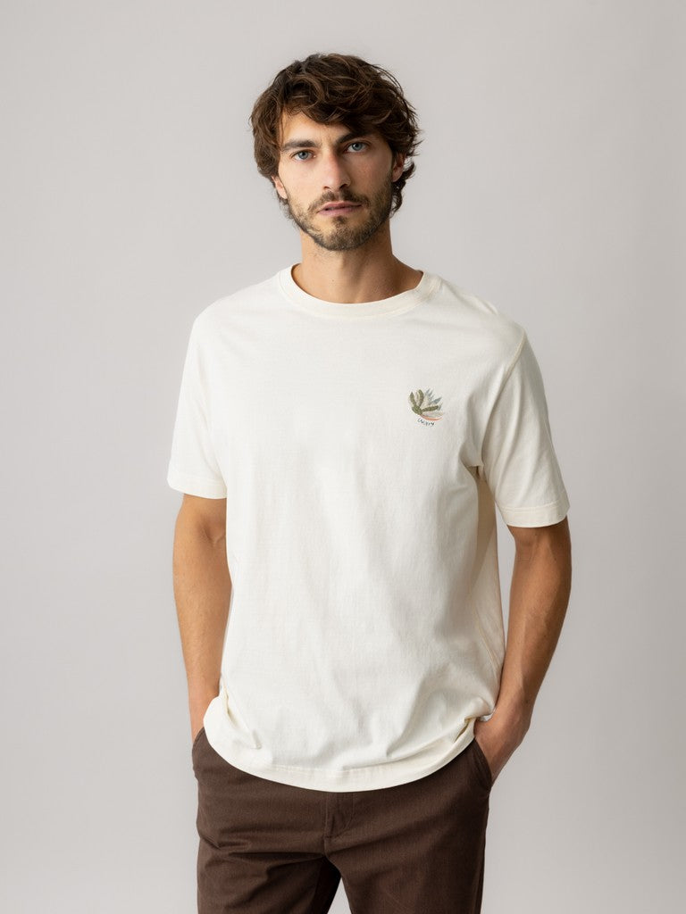 Motion Flower Tee - Ecru