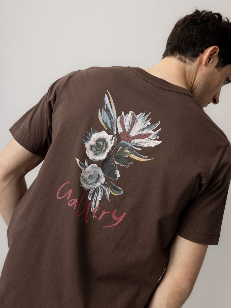 Motion Flower Tee - Chocolate
