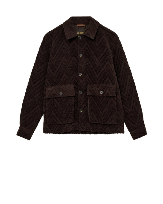Luis Clair Jacquard Jacket - Chocolate Brown