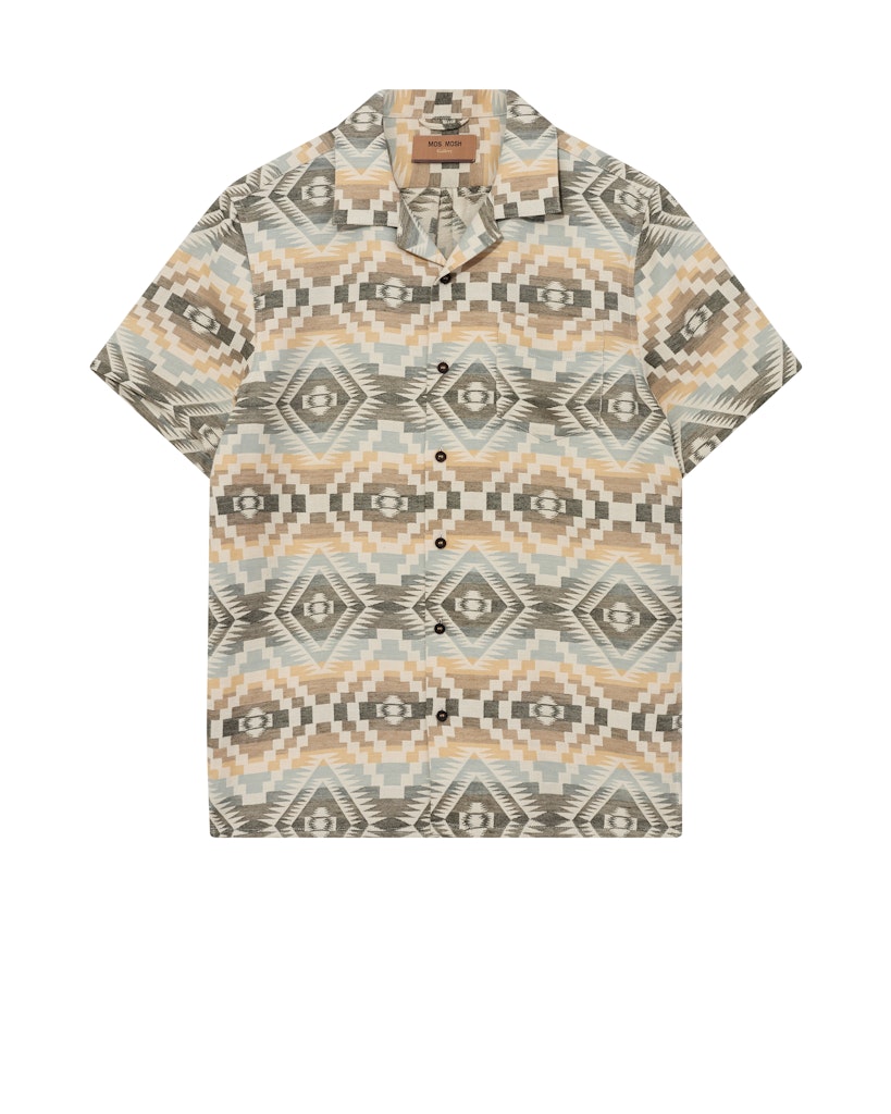 Luis Jacquard SS Shirt - Sahara