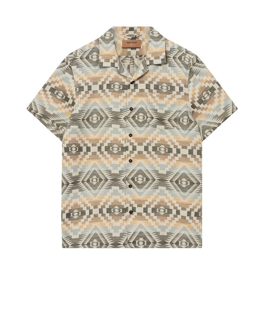 Luis Jacquard SS Shirt - Sahara