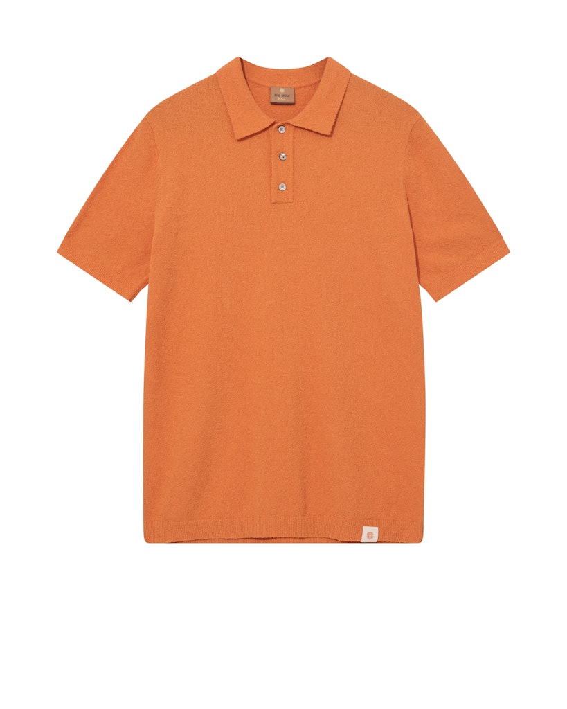 Kyle Boucle Stripe SS polo - Amberglow