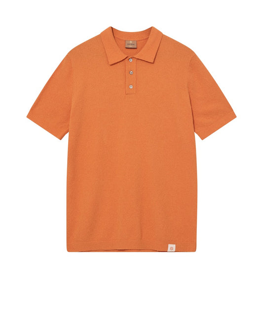 Kyle Boucle Stripe SS polo - Amberglow