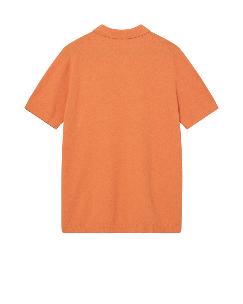 Kyle Boucle Stripe SS polo - Amberglow