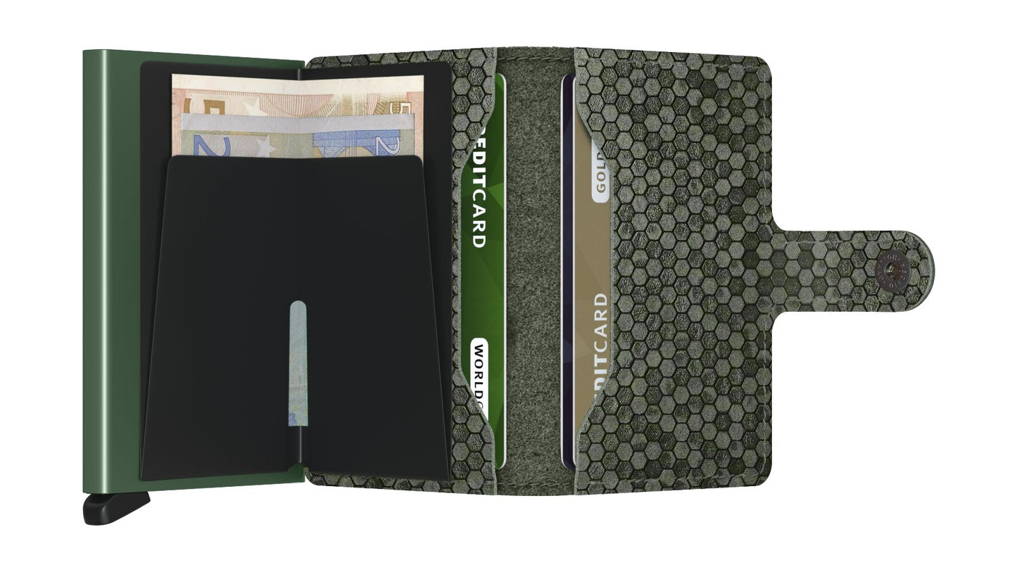 Mini Wallet - Hexagon Green