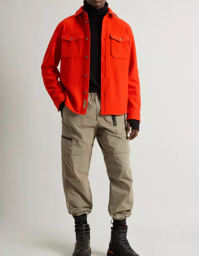 Alaskan Plain Melton Overshirt - Poinciana