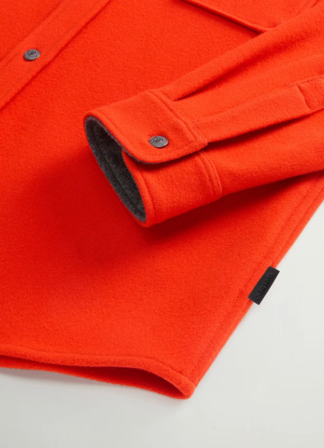 Alaskan Plain Melton Overshirt - Poinciana
