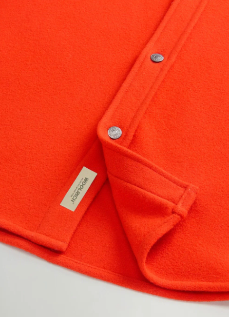 Alaskan Plain Melton Overshirt - Poinciana