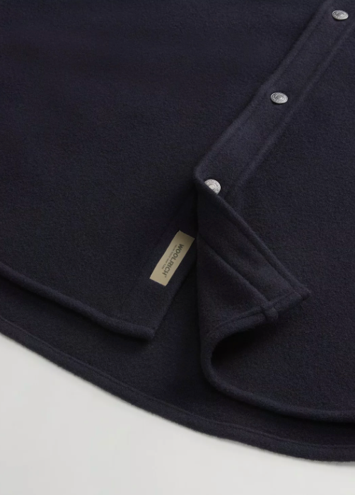 Alaskan Plain Melton Overshirt - Melton Blue