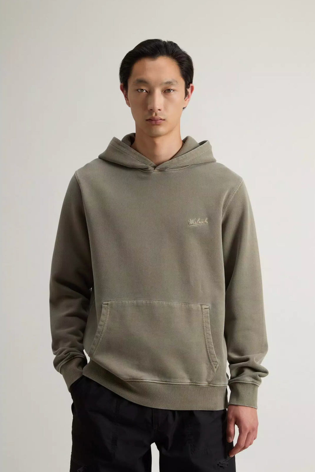 Garment Dyed Hoodie Sweatshirt -Greenstone