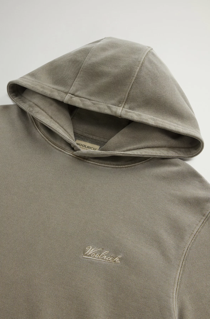 Garment Dyed Hoodie Sweatshirt -Greenstone