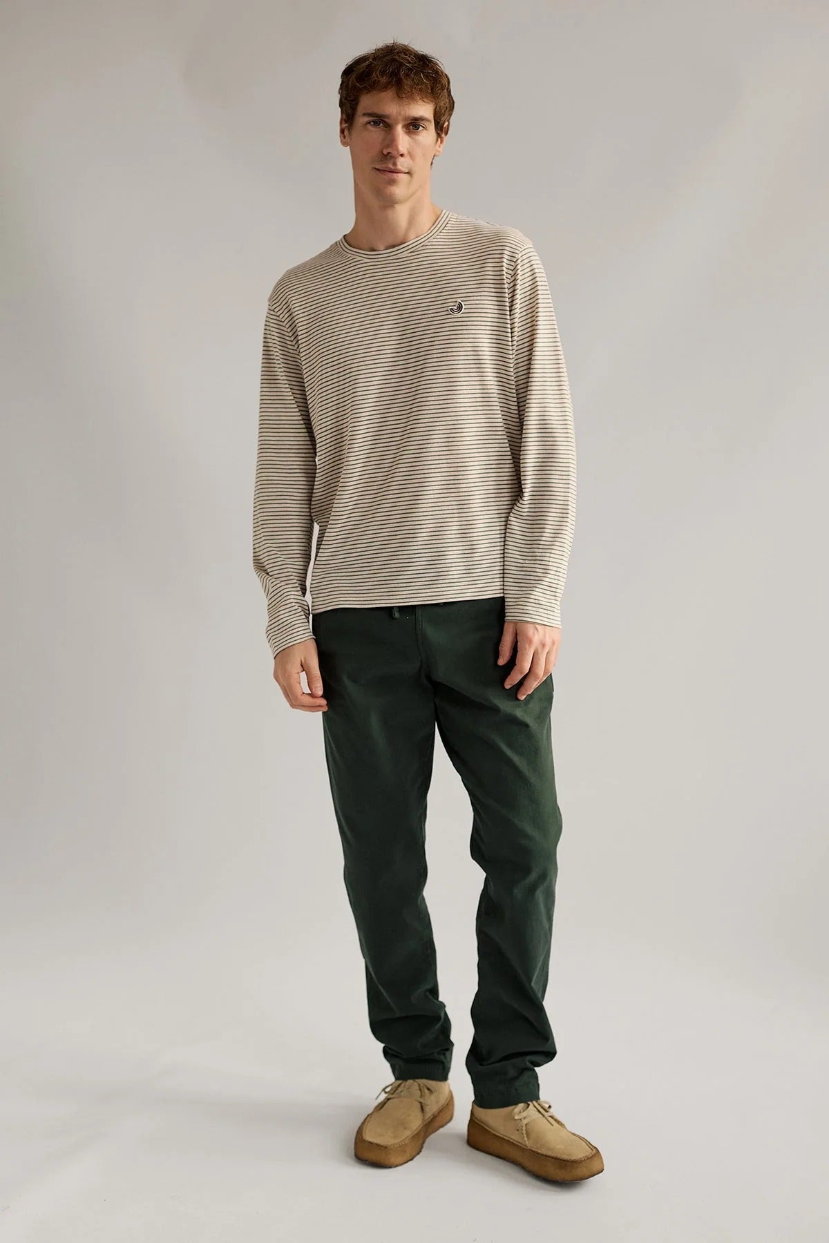 Kuhn Brushed Cotton Trouser - Dark Green